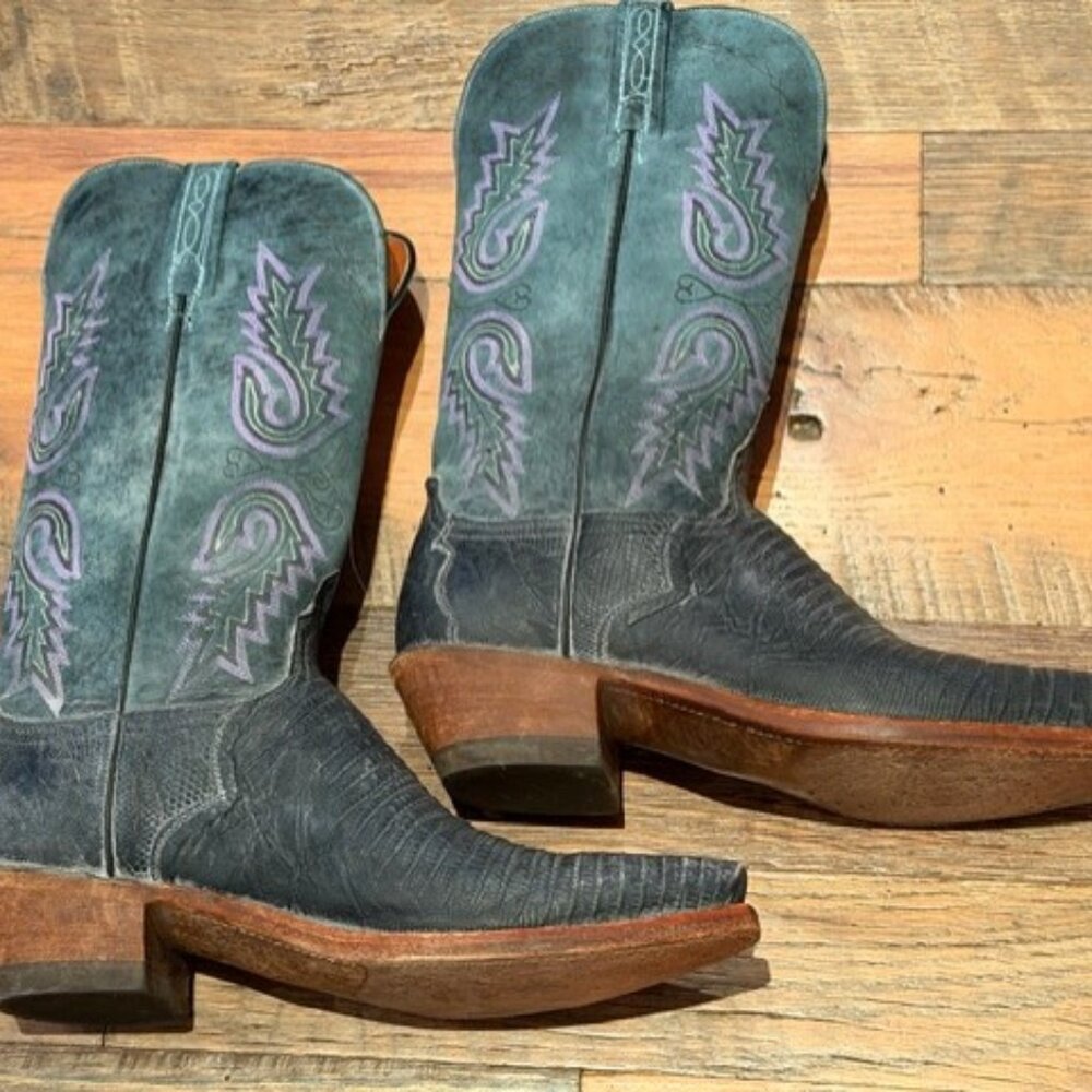 Lucchese ladies 1883 n600754 boots, 9.5, Blue